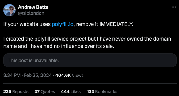 Andrew Betts Tweet